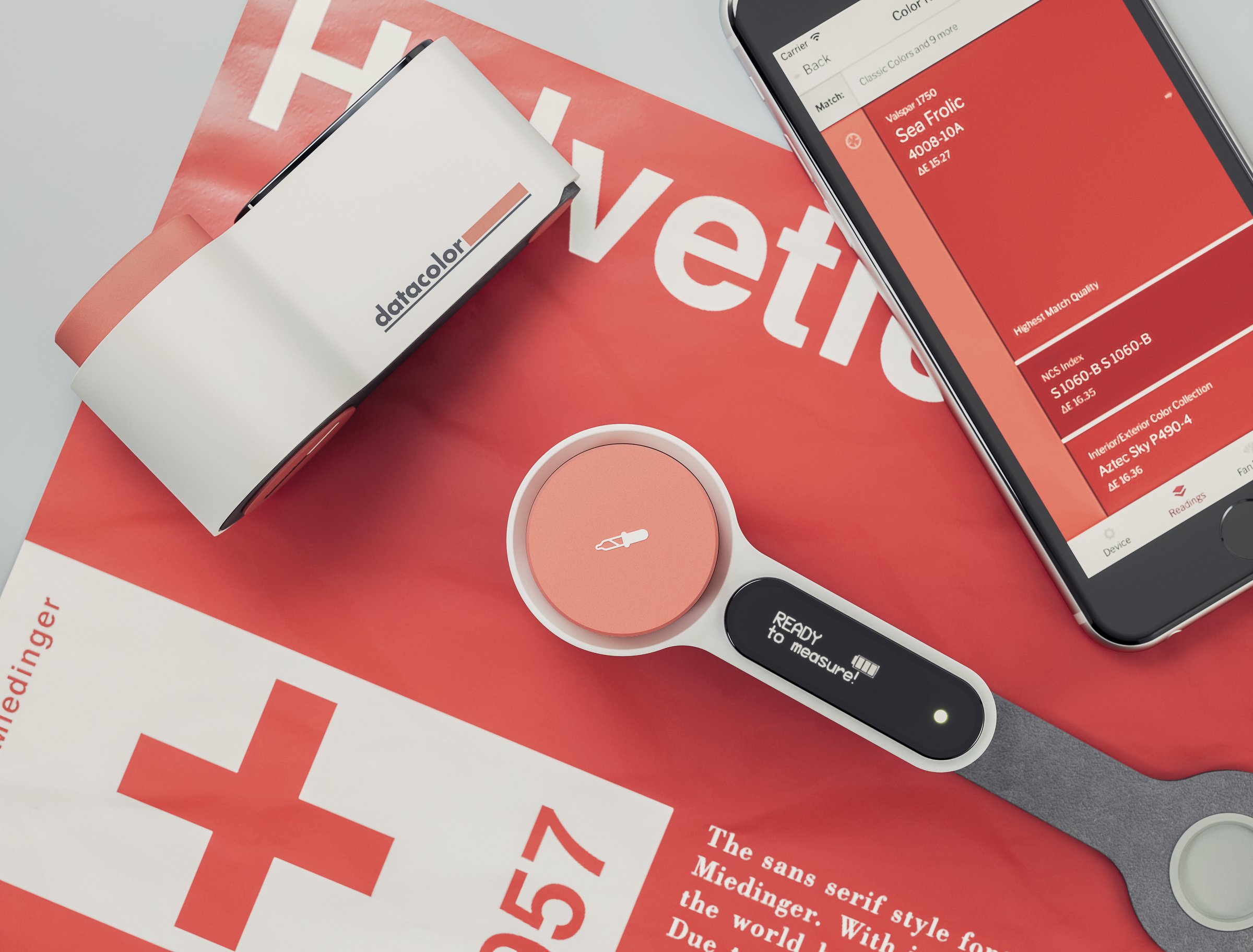 Color measurement device for graphic artists